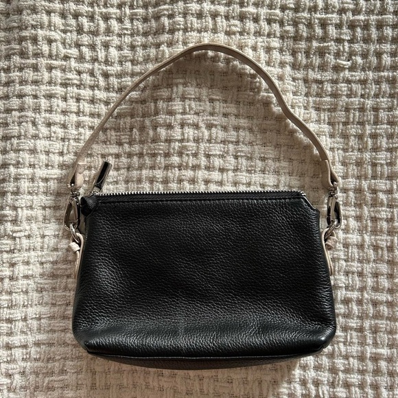 Vintage Y2K  mini shoulder bag /‎ handbag black / beige - Picture 2 of 7